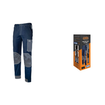 PANT.STRETCH INVERNALE BLU/GRIGIO TG.XXXL