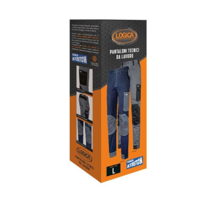 PANT.STRETCH INVERNALE GRIGIO/NERO RINF.TG.XXXL