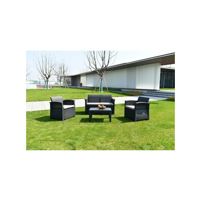SALOTTO SET 4 PZ C/DIVANO 2P GRAFITE URBAN DUO