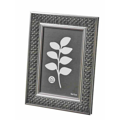 CORNICE PORTA FOTO 10X15 NERO ARGENTO
