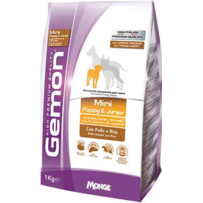 GEMON MINI PUPPY JUNIOR POLLO E RISO KG 3