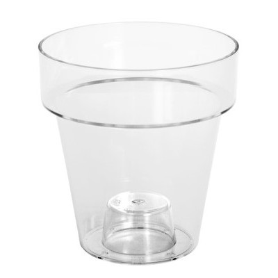 VASO CM 14 TRASPARENTE PER ORCHIDEE