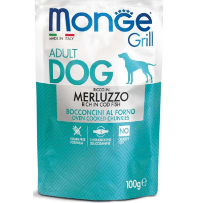 MONGE GRILL ADULT DOG MERLUZZO GR 100 (CF 24 PZ)