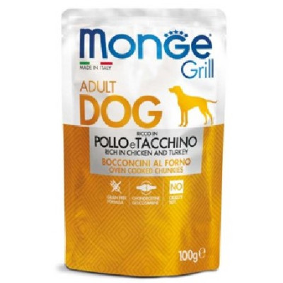 MONGE GRILL ADUL DOG  POL/TAC. GR (CF 24 PZ)