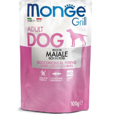 MONGE GRILL ADULT DOG MAIALE GR 100 (CF 24 PZ)
