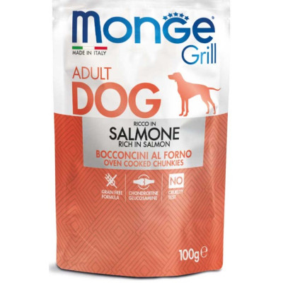 MONGE GRILL ADULT DOG SALMONE GR 100 (CF 24 PZ)