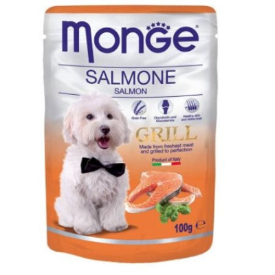 MONGE GRILL DOG SALMONE GR 100 (CF 24 PZ)