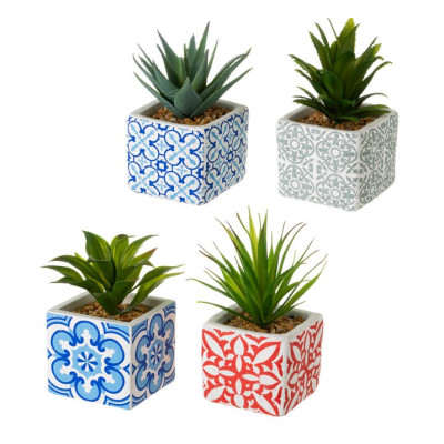 PIANTA CACTUS DI PLASTICA 9X9X17