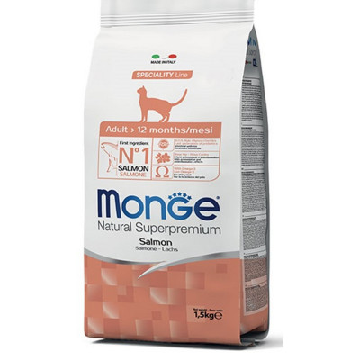 MONGE CAT SUPERPREMIUM  ADULT SALMON Kg.10