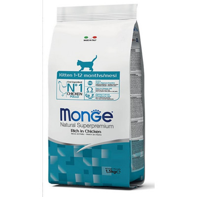 MONGE CAT SUPERPREMIUM KITTEN POLLO Kg.10