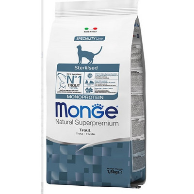 MONGE CAT SUPERPREMIUM STERILIZZATO TROTA Kg.10