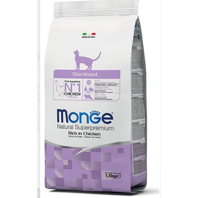 MONGE CAT SUPERPREMIUM  STERILIZZATO POLLO   KG 10