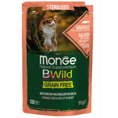 MONGE BWILD BUSTE STER.SALMONE/VERDURE gr.85