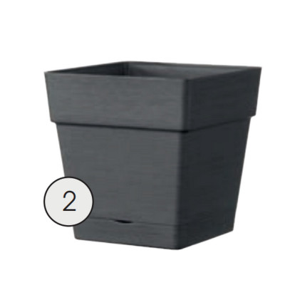 VASO QUADRATO SAVE CM.17 ANTRACITE