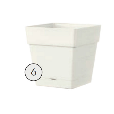 VASO QUADRATO SAVE CM.17 BIANCO