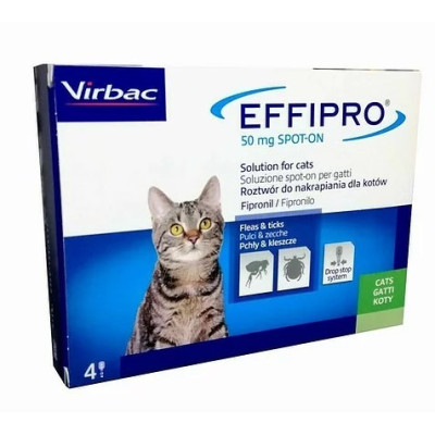 VIRBAC EFFIPRO GATTO 50 MG SPOT-ON  4 PIPETTE
