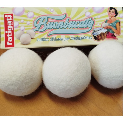PALLINE LANA PER ASCIUGATRICE PZ 3 DM 7